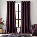 MIULEE Velvet Curtains Purple Orchid 52 x 84 Inch Length Set of 2 | Grommet by MIULEE