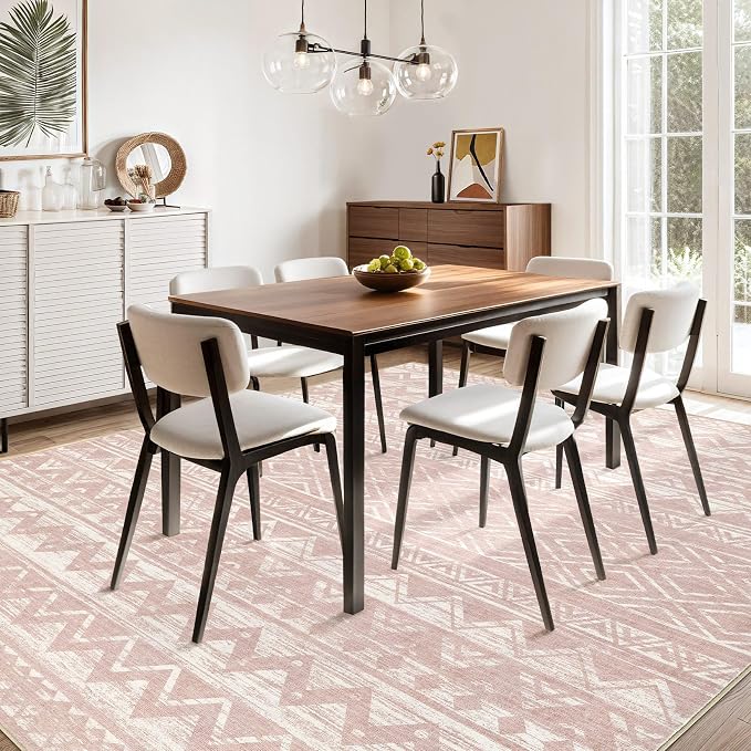 cotiled Boho 10x12 Area Rug for Living Room: Large Moroccan Washable Rug | - Image 6