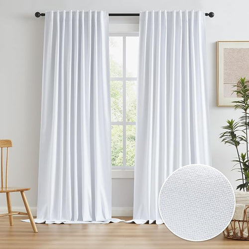 102 Inch Thick Blackout Curtains by KEQIAOSUOCAI