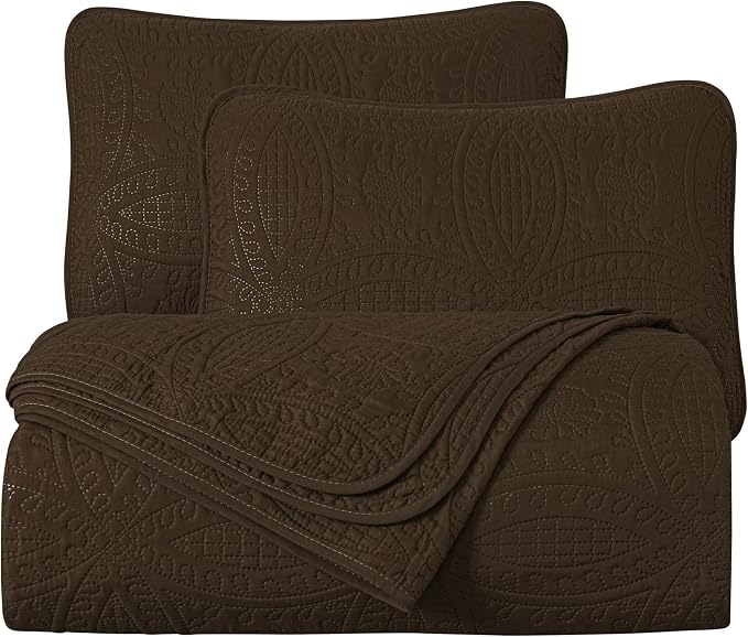 Chezmoi Collection Austin 3-piece Oversized Bedspread Coverlet Set | Oversized - Image 9