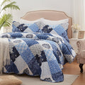 King Size Quilt Set 3 Pieces Lightweight Reversible Bedspread-98''x106'' Soft by LEAONME