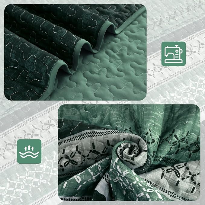 Cottolester Quilt King Size, All Seasons Microfiber Quilt Bedding Sets - Image 5