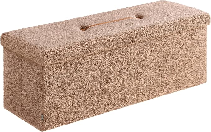 SONGMICS Storage Ottoman Bench, Storage Chest, Foot Rest Stool, End of Bed Bench by Unknown
