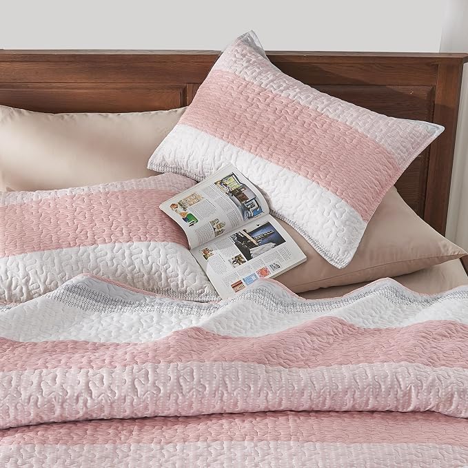 King Size Quilt Set Pink - Image 3