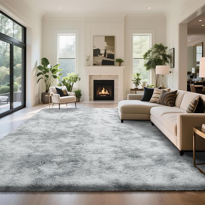 Mottled Light Grey 10x14 Area Rugs by Yongyangjuxi