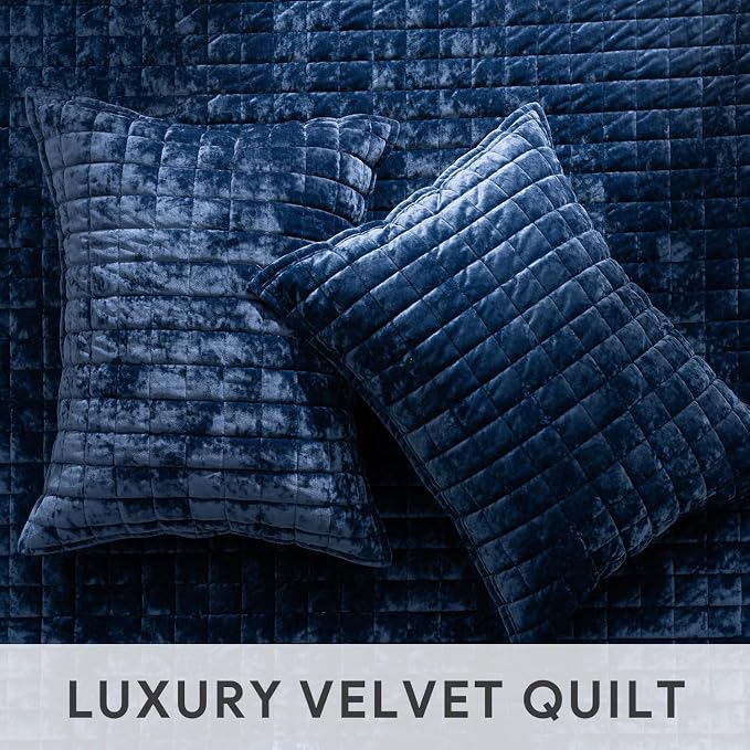 RECYCO Velvet Quilt Set, Oversized California King 118"x106", Ultra Soft - Image 5