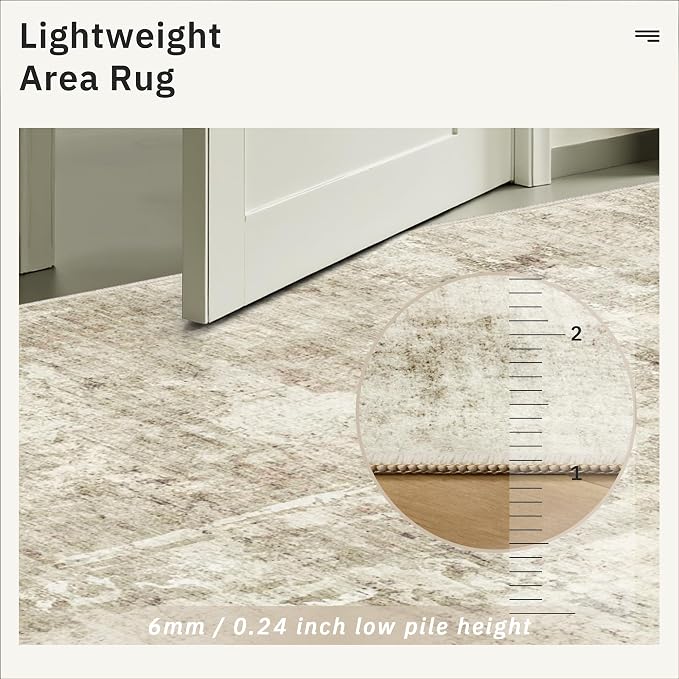 Soalmost Abstract 4x6 Area Rug Washable Rugs - Image 7