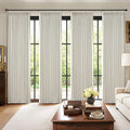 MIULEE Pinch Pleated 100% Blackout Curtains 40"x84" Beige White 4 Panel Set | by MIULEE