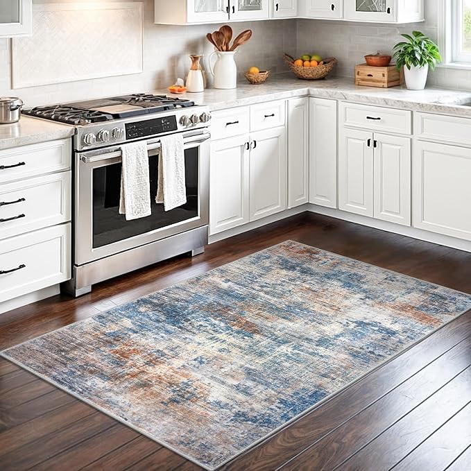 Abstract Area Rug 3x5 Ft Washable Rugs - Image 2