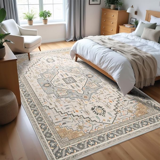Macgace Washable Vintage Area Rug - Image 4