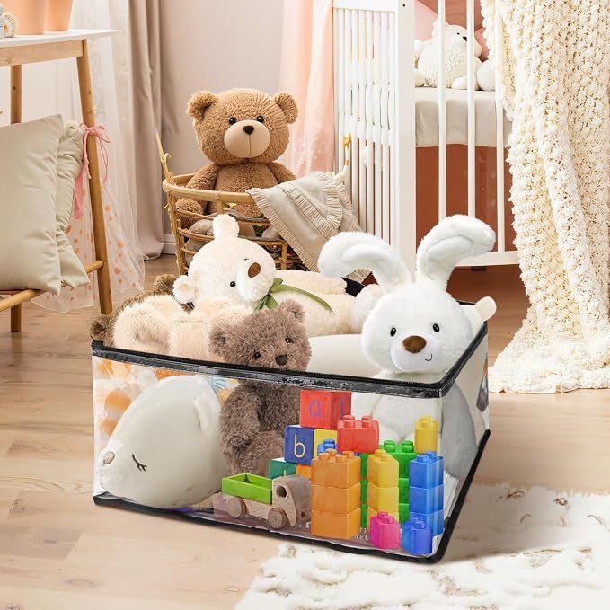 6Pack Clear Blanket Storage Bags Comforter Clothes Storage Moving Bag, 40L | - Image 7