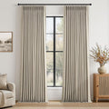 Topfinel Burlywood 90 Inches Long Linen Curtains by Topfinel