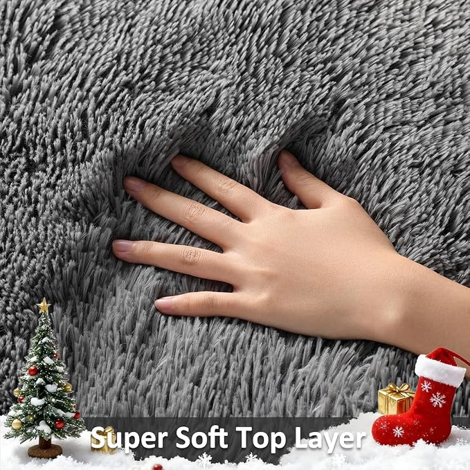 Ophanie Runner Rug for Hallway, 3x6 Washable Non-Slip Fluffy Soft Bedside Rugs - Image 2