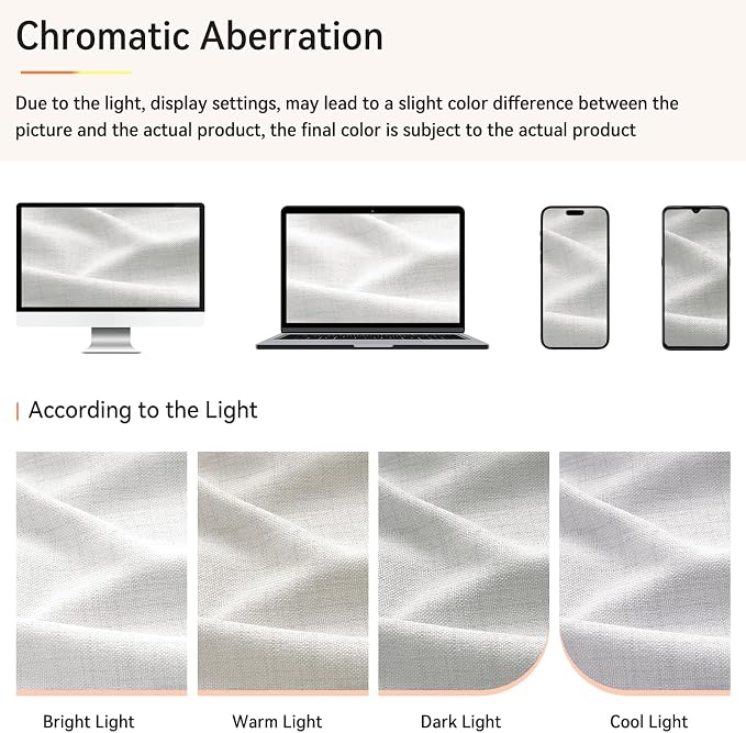 Pinch Pleated Full Blackout Faux Linen Curtains 108 Inches Long | Bright White - Image 7