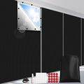 FADOTY 100% Blackout Curtains, No Drill, Sun Heat Light Blocker by FADOTY