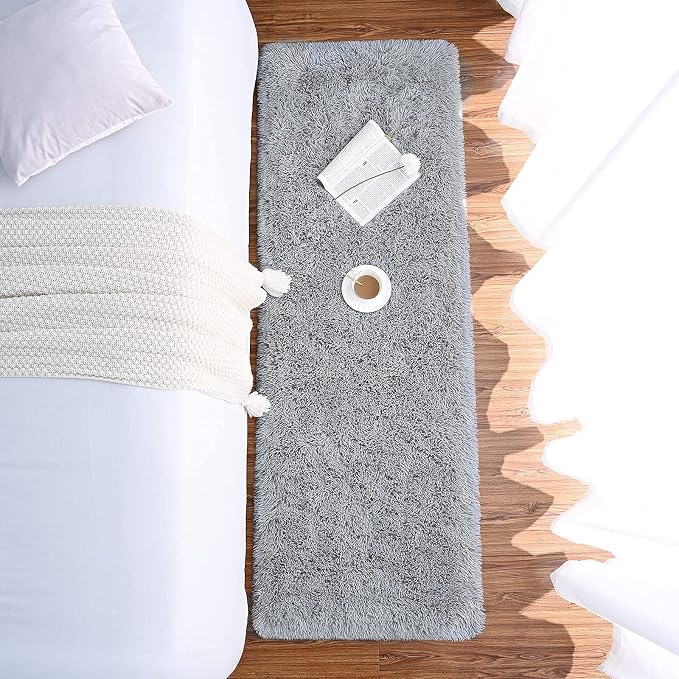 Chicrug Soft Runner Rug for Bedroom Living Room Plush Fluffy Rugs 2x6 | Shag - Image 6