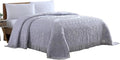 Beatrice Home Fashions Medallion Queen Cotton Chenille Bedspread, Lavender | by BeatriceHomeFashions