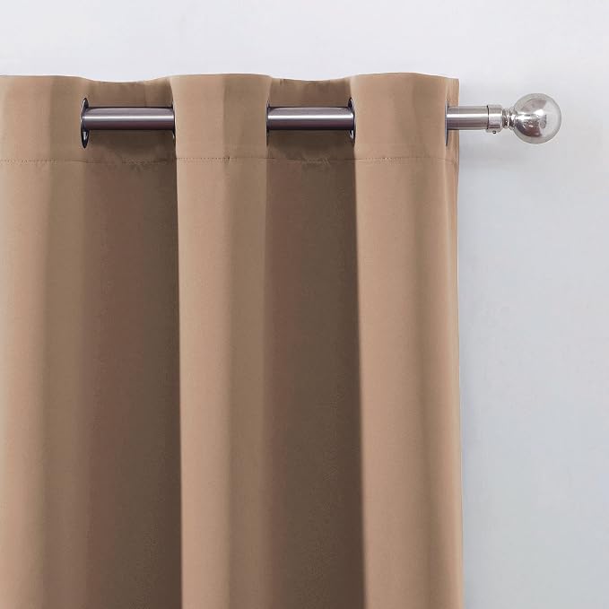 Cappuccino Thermal Blackout Curtains/40 x 72 Inch/Set of 2 Panels Room - Image 7