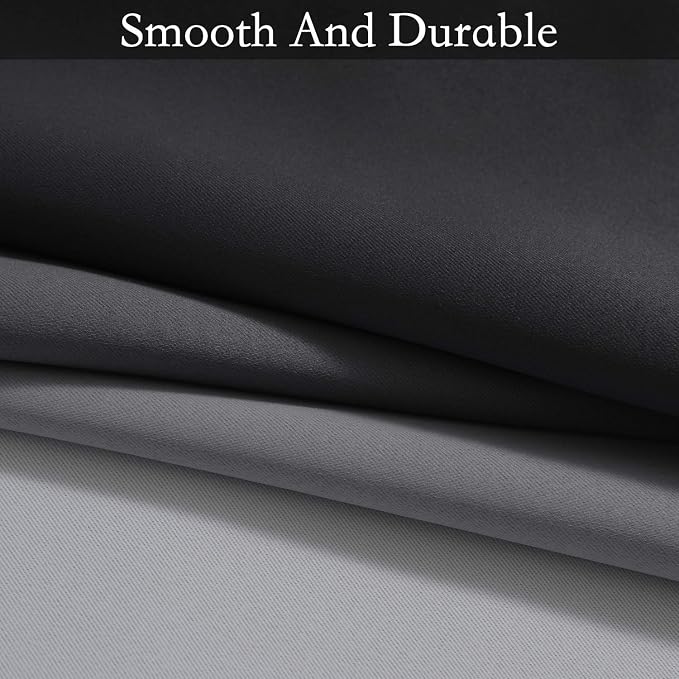SimpleHome Black to Grey White Ombre Room Darkening Curtains 96 Inch | Curtains - Image 7
