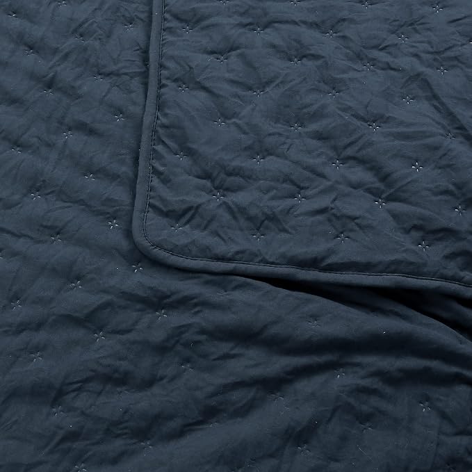 ROARINGWILD Navy Blue Twin Size Quilt Bedding Set - Image 6