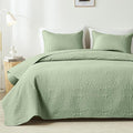 akkialla Twin Quilt Bedding Set, Sage Green Ultrasonic Quilt Set, Lightweight by akkialla