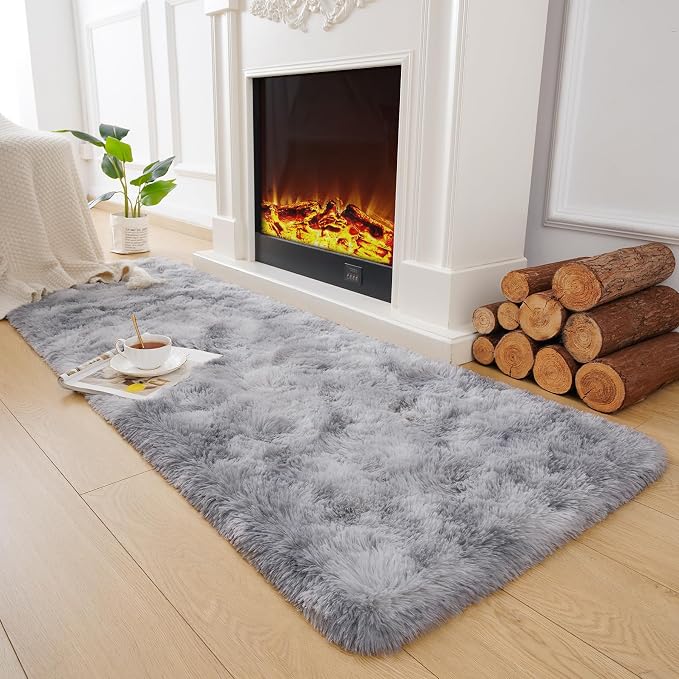 Chicrug Soft Runner Rugs for Bedroom Living Room Plush Fluffy Rug 2x8 | Shag - Image 4