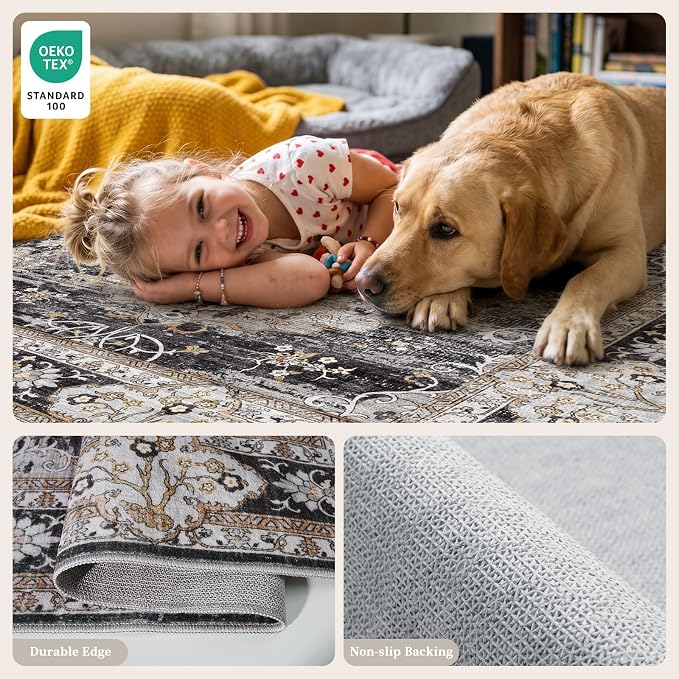 3x20 Washable Hallway Runner Rug - Image 4
