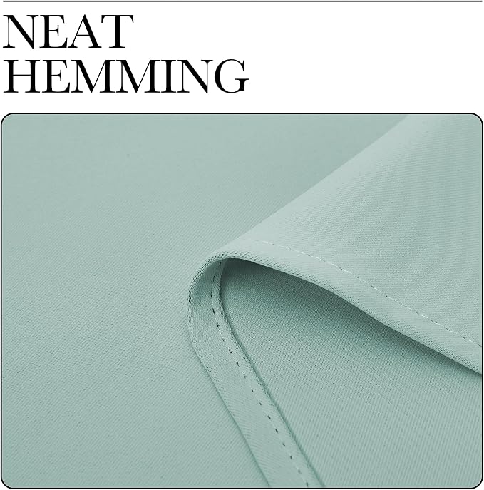 NICETOWN Window Curtains for Bedroom, Aqua Blue, 2 Panels, W42 x L48 -Inch - Image 6