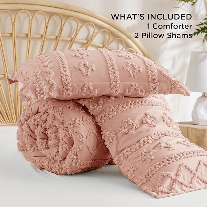 Bedsure Tufted Boho Comforter Set Queen Size - Image 7