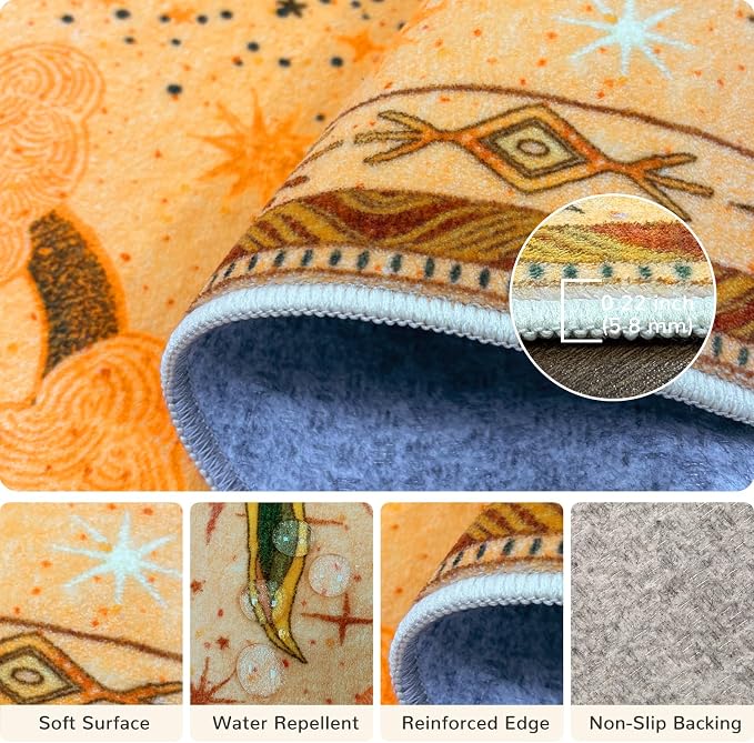 Vacuum-Friendly, 5x7 Washable Area Rug - Image 4