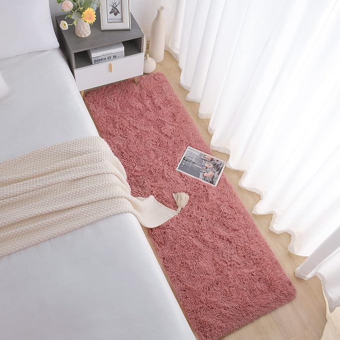 Chicrug Soft Runner Rug for Bedroom Living Room Plush Fluffy Rugs 2x6 | Shag - Image 6