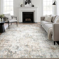 9x12 Area Rug Living Room Rug: Washable Modern Abstract Soft Thin Rug Indoor by FXRHLP