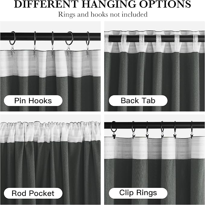 RYB HOME Velvet Curtains 90 inches - Image 2