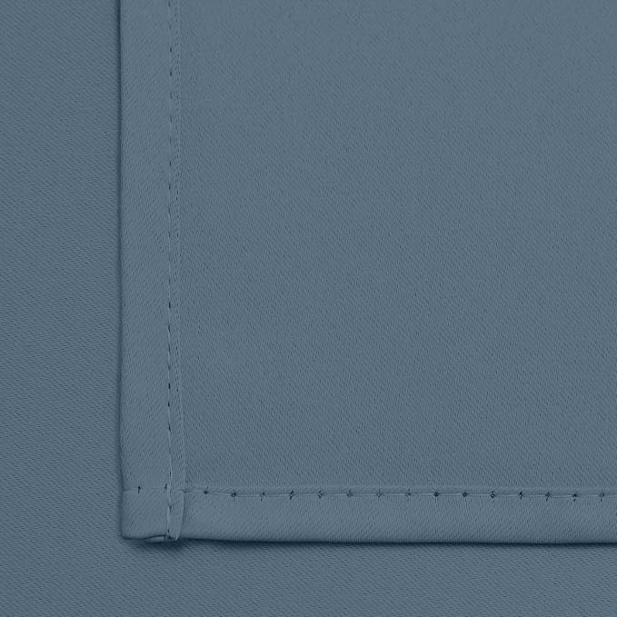 Yakamok Blackout Curtains 38x90 inch Stone Blue Thermal Drapes-Bedroom | 2 - Image 6
