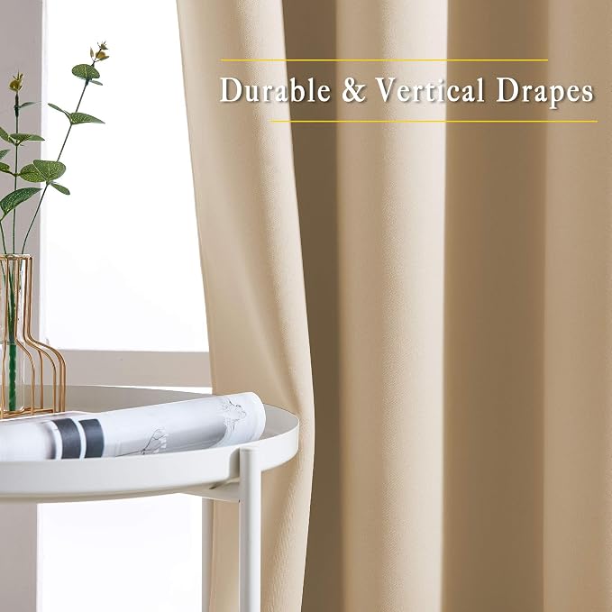 NICETOWN Bedroom Curtains Room Darkening Draperies - Image 3