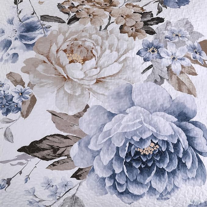 WONGS BEDDING Quilt Full Size, Soft Microfiber Lightweight Farmhouse Bed Cover - Image 9