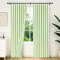 Etherealveil Pastel Green Pinch Pleated Blackout Curtains 2 Panels 60"x102" | by Etherealveil