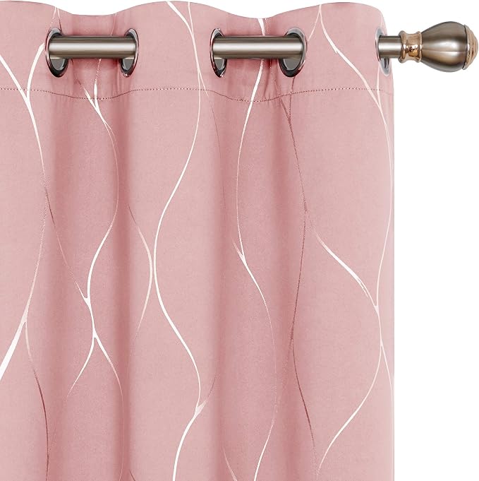 Deconovo Curtains for Living Room, Pattern Blackout Curtains 96 Inches Long | by Unknown
