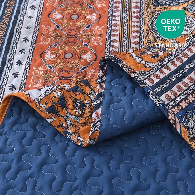 Blue Orange Quilts Queen Size - Image 5