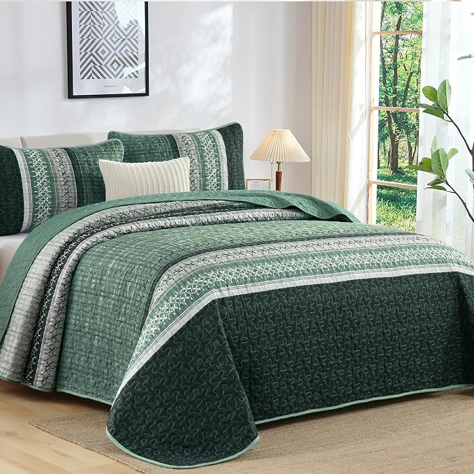 Cottolester Quilt Queen Size, All Seasons Microfiber Quilt Bedding Sets - Image 2