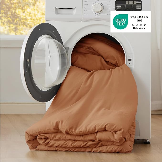 Bedsure Full Comforter Set, Pumpkin Soft Prewashed Bedding - Image 5