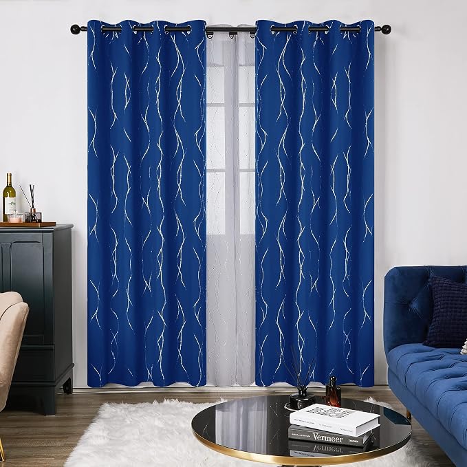Deconovo Living Room Curtains 108 Inch Long, Thermal Insulated, Room Darkening - Image 2