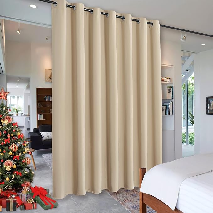 RYB HOME Room Divider Curtains for Shared Apartment Office Living Room | Noise by RYBHOME