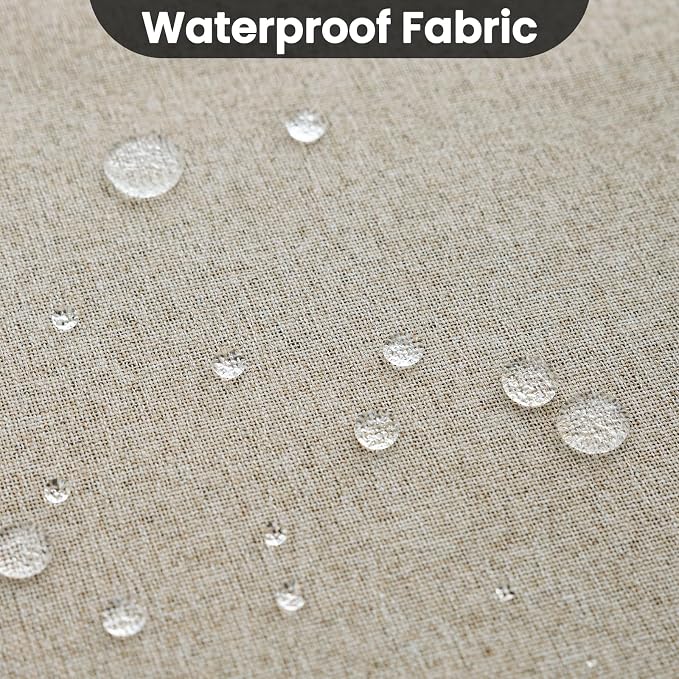 COSVIYA 100% Blackout Natural Linen Curtains & Drapes 72 Inch Length | Light - Image 5