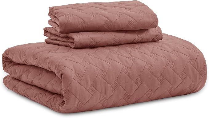 Bedsure Twin Size Quilt, Lightweight Comforter Set, Basket Weave, All-Season - Image 9