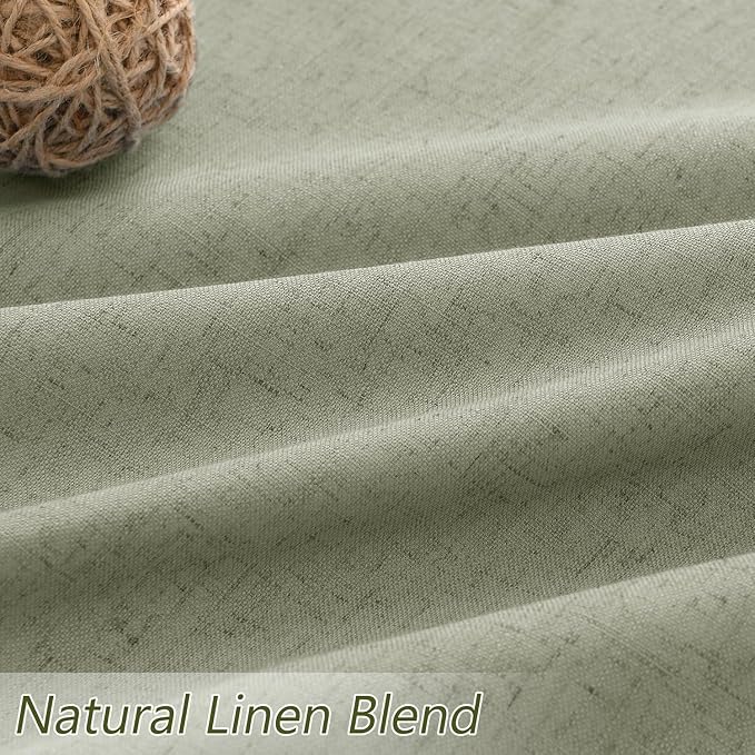 Sage Green 100% Blackout Curtains 126 Inch Length 2 Panels Set - Image 3