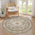 cotiled 5ft Round Living Room Area Rug, Traditional, Dining Room, and Home by COTILED