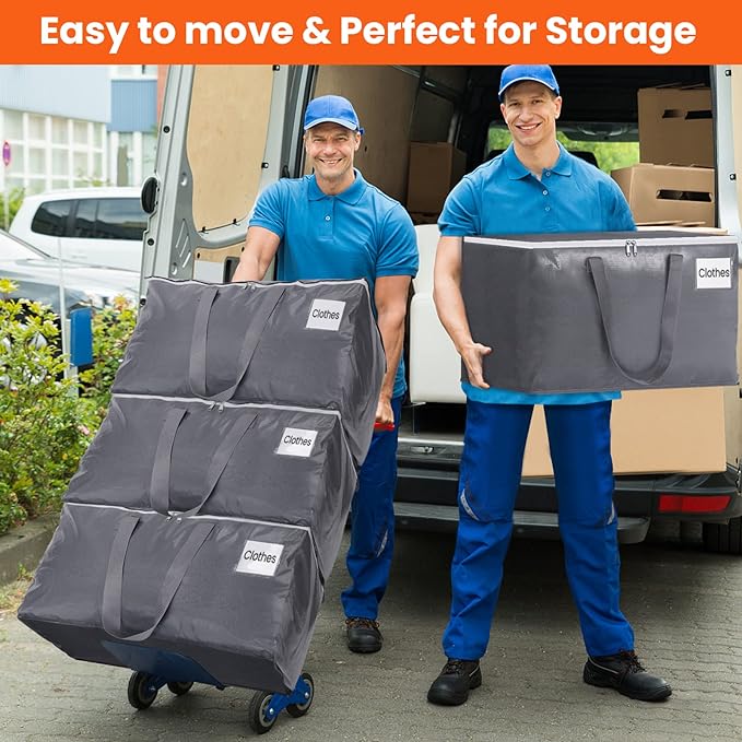 BlissTotes Large Moving Bags, Storage Bags, 76L-6 Pack | Moving Bags - Image 5