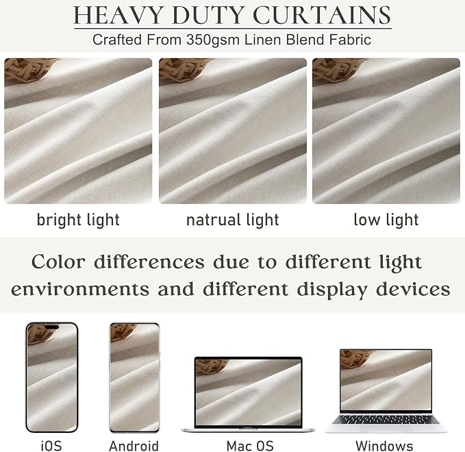 Extra Wide 100 Inch Blackout Curtains 108 Inches Long - Image 7