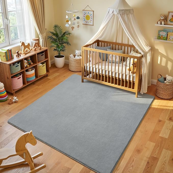 4x4 Square Area Rugs for Bedroom Living Room, Modern Non Slip Minimalist Carpet - Image 2